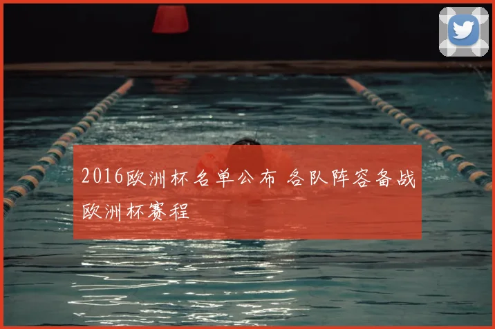 2016欧洲杯名单公布 各队阵容备战欧洲杯赛程