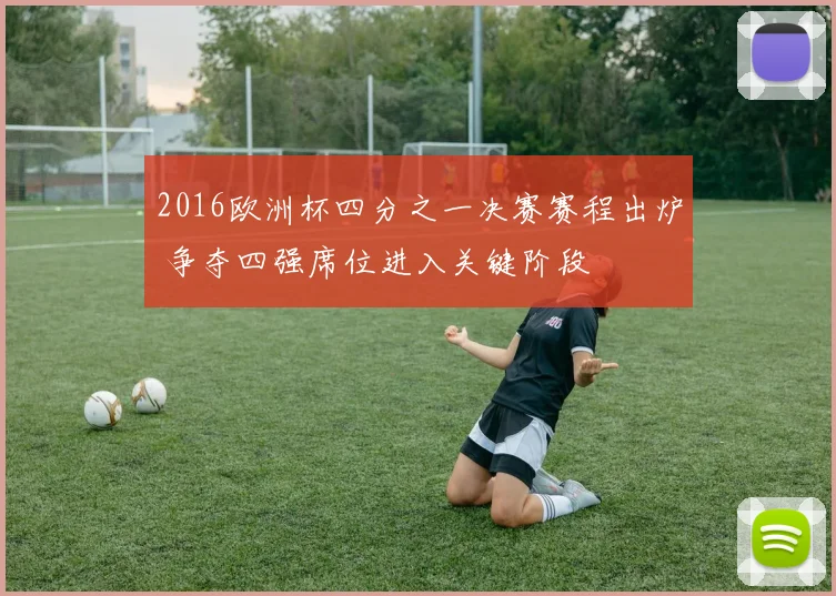 2016欧洲杯四分之一决赛赛程出炉 争夺四强席位进入关键阶段